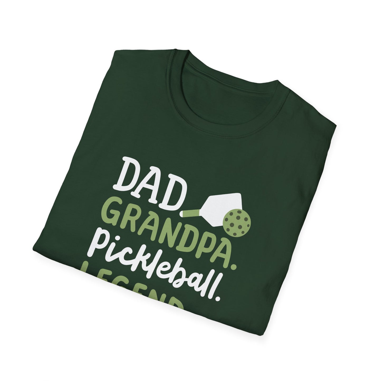 Men's Durable Pickleball T-shirt - Dad Grandpa Pickleball Legend