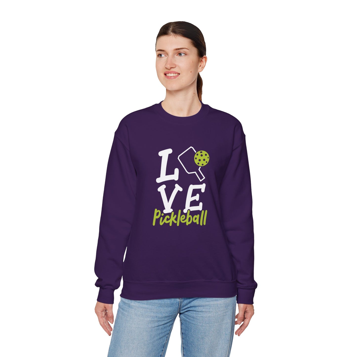 Women's Durable Pickleball Sweatshirt - Love Pickleball
