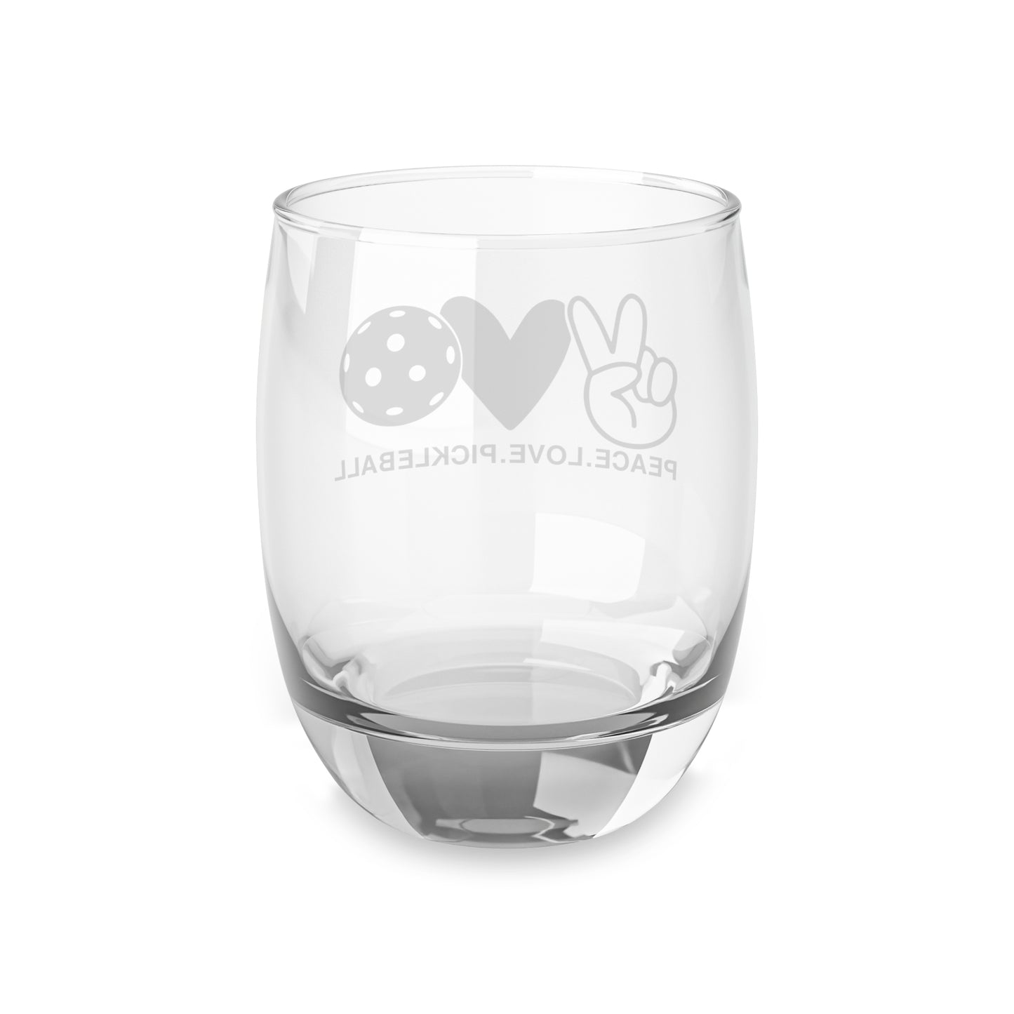 Pickleball Durable Whiskey Glass - Peach.Love.Pickleball