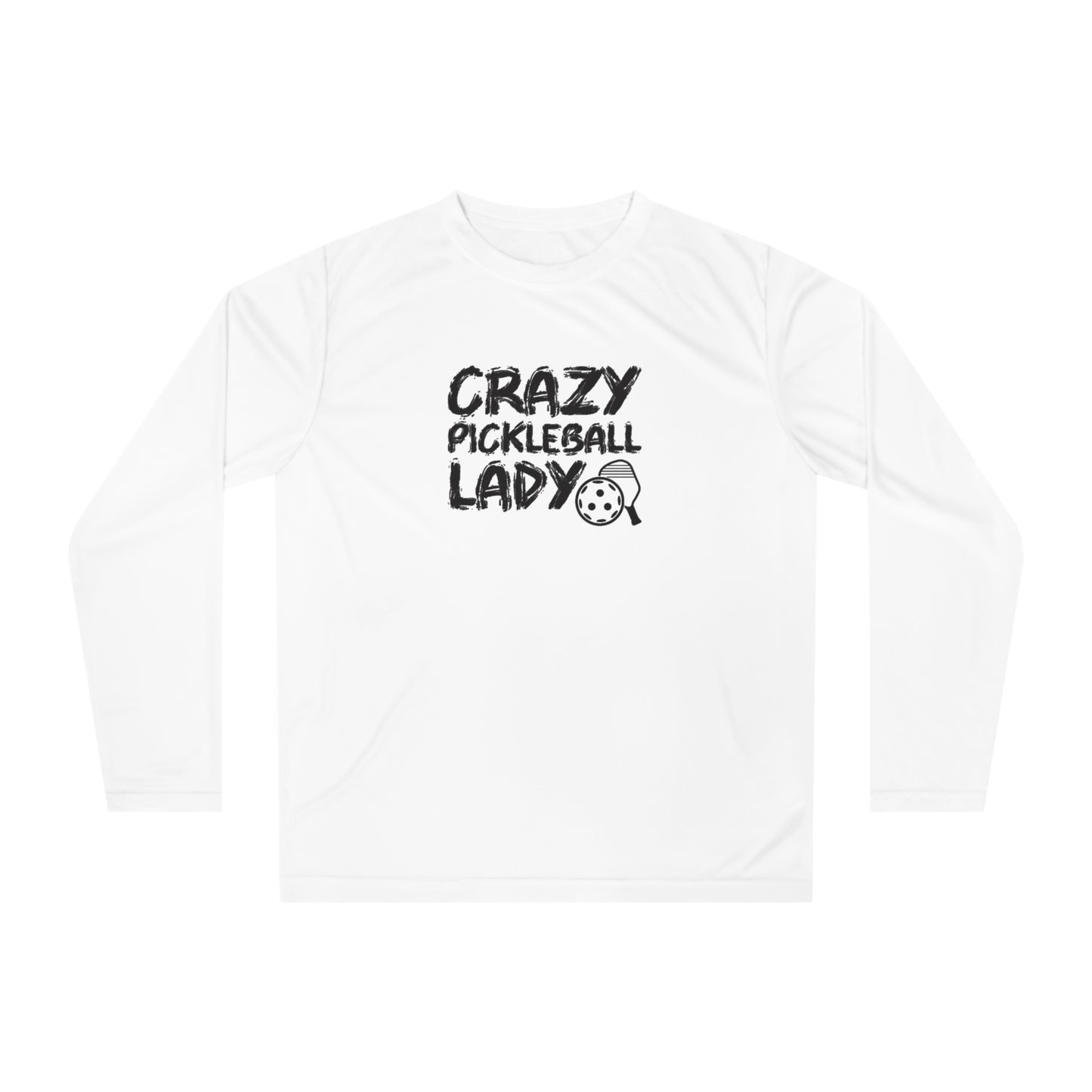 Women's Durable Pickleball Long Sleeves top - Crazy Pickleball Lady White