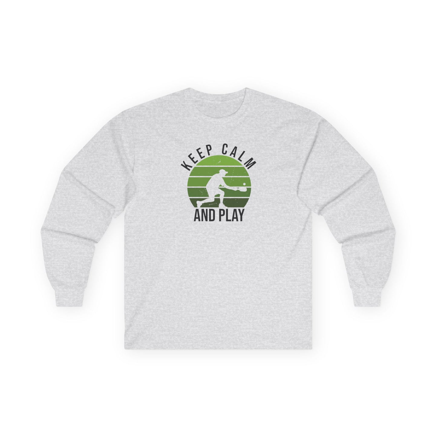 Women's Playful Pickleball Long Sleeves top - Keep Calm and Play Gray