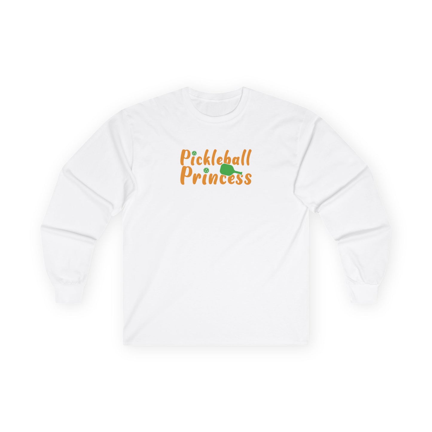 Women's Unique Pickleball Long Sleeves top - Pickleball Princess White