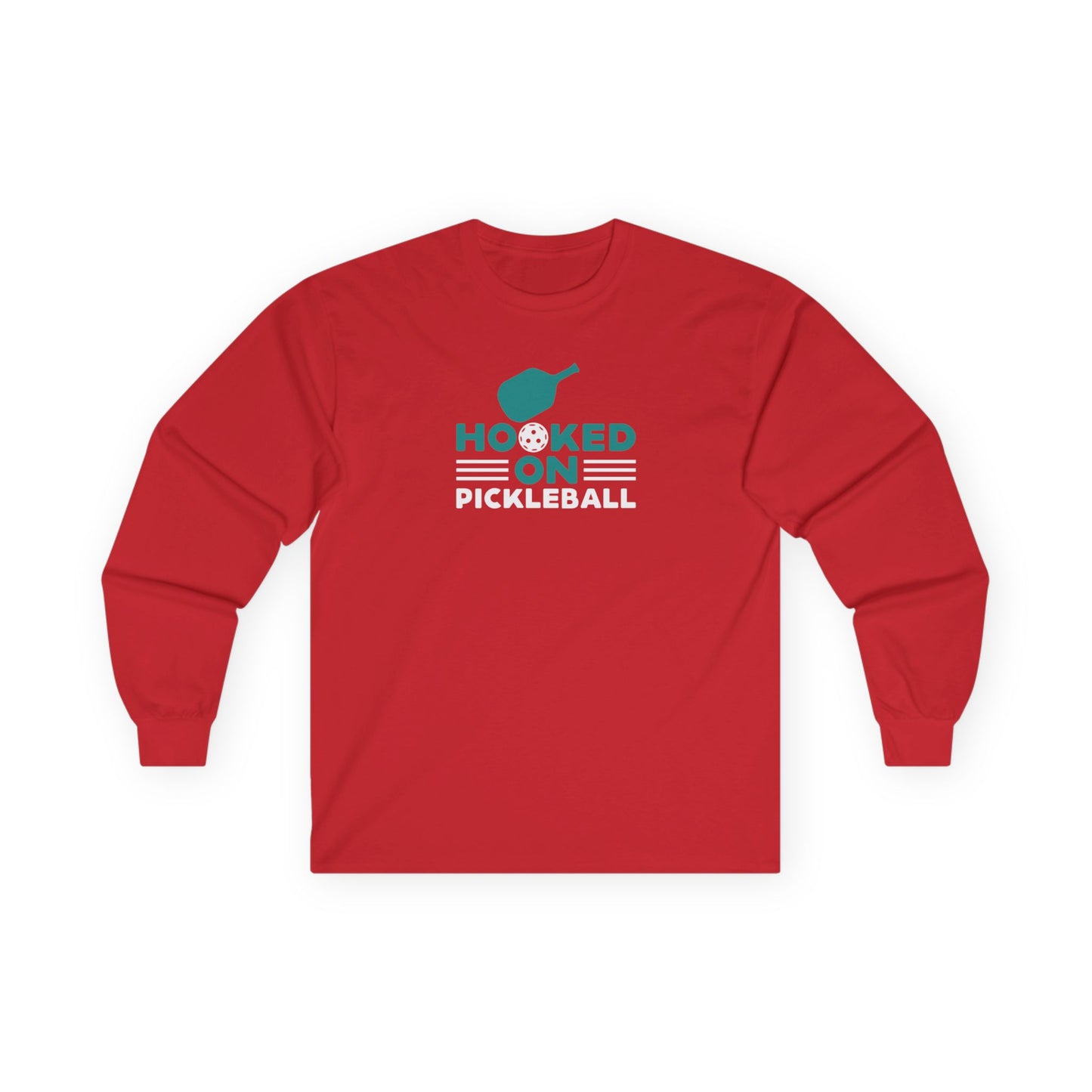 Women's Bold Pickleball Long Sleeves top - Hooked on Pickleball Red