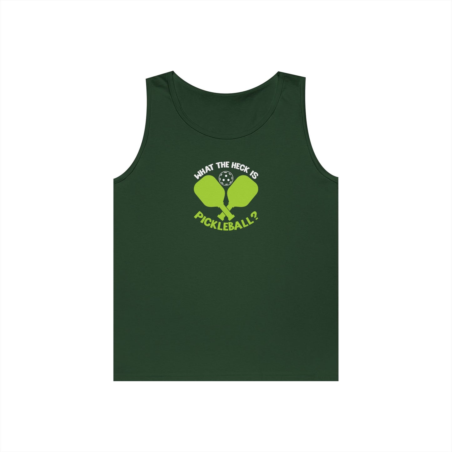 Women's Funny Pickleball Tank Top - What the Heck Is Pickleball? Green