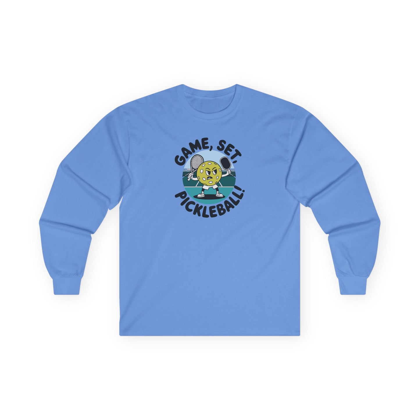 Men's Funny Pickleball Long Sleeves top - Game, Set, Pickleball Blue