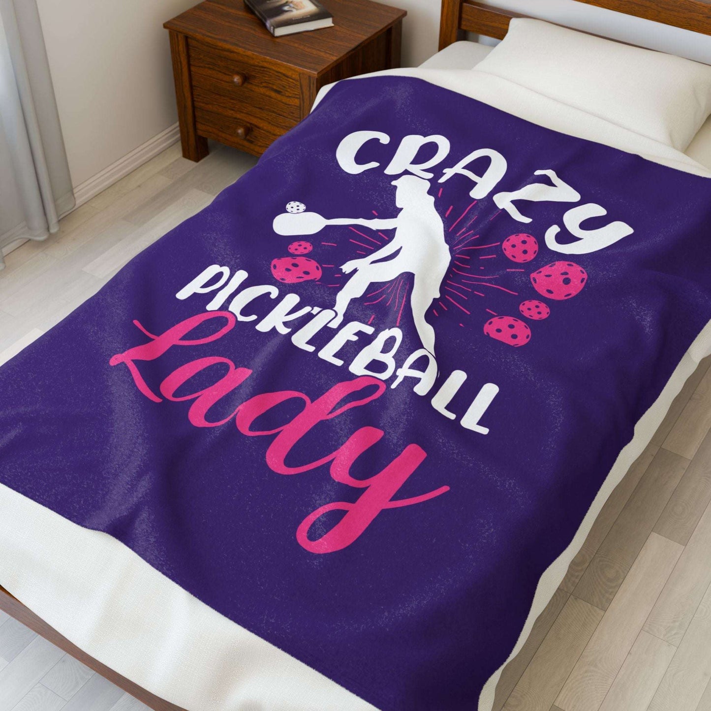 Pickleball Stylish Blanket - Crazy Pickleball Lady