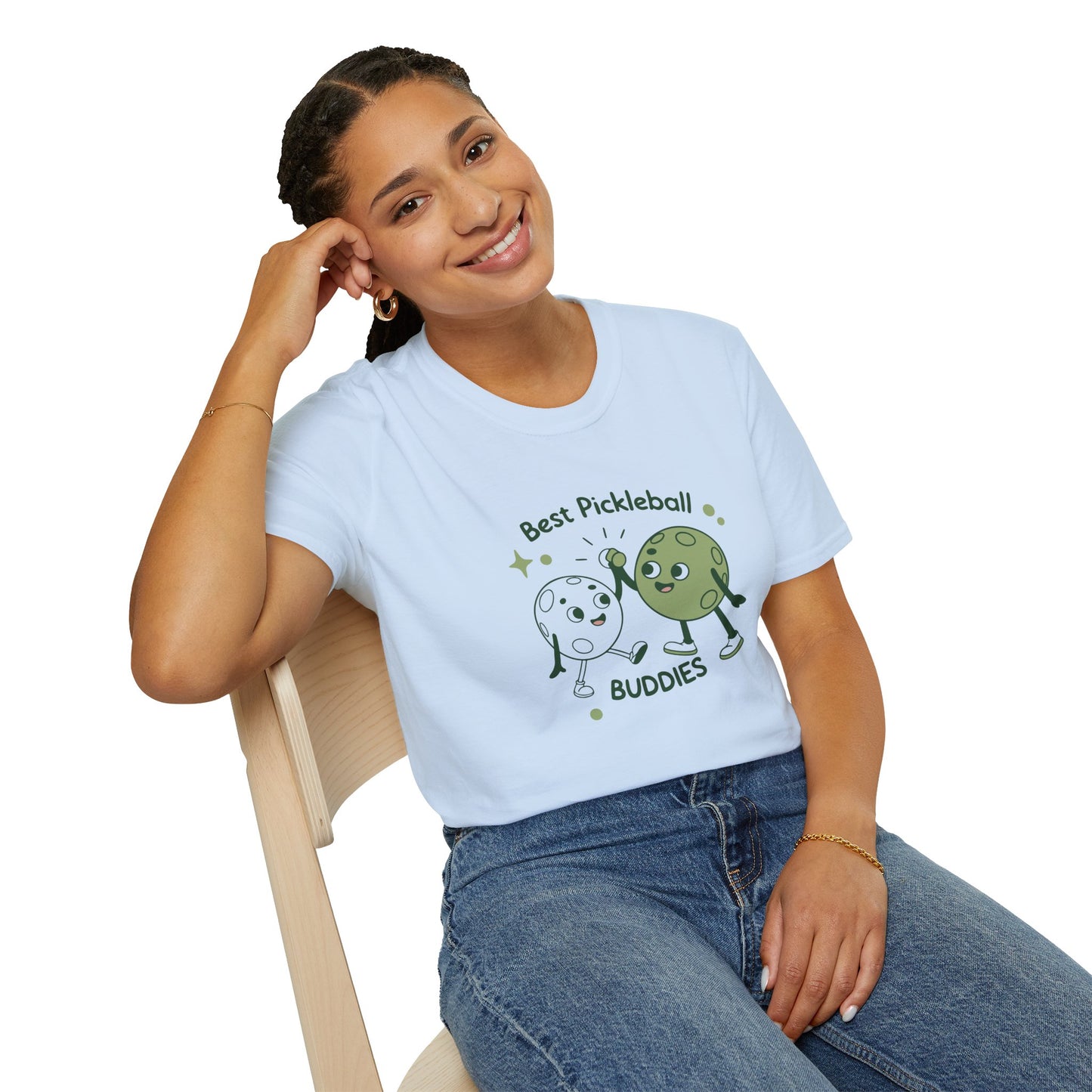 Women's Colorful Pickleball T-shirt - Best Pickleball Buddies