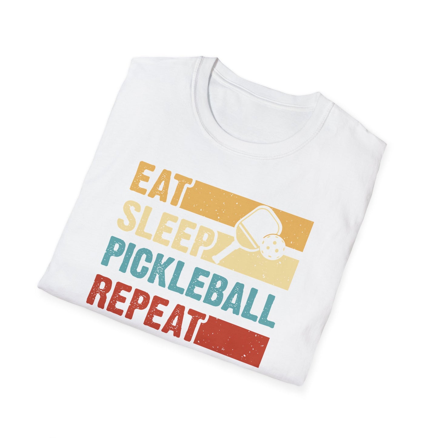 Women's Funny Pickleball T-Shirt - Eat Sleep Pickleball Repeat Retro