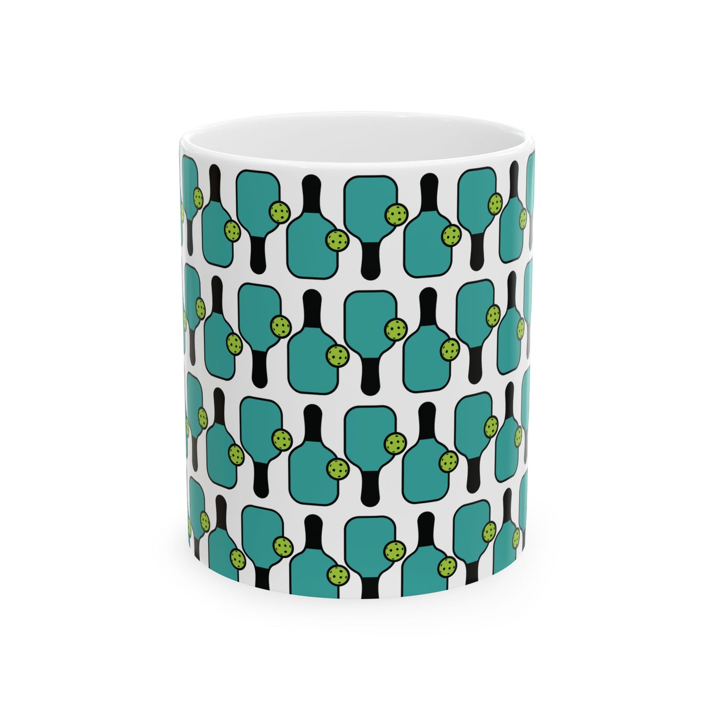 Pickleball Playful Mug - Paddle and Ball White