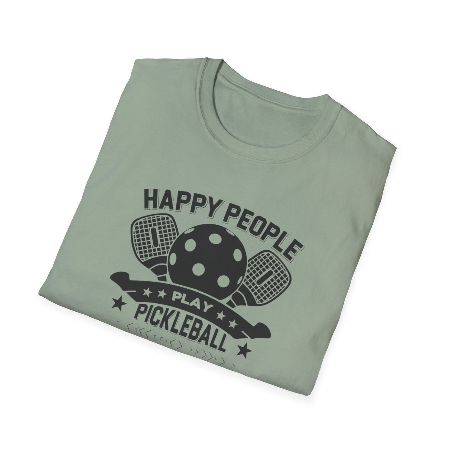 Men's Quirky Pickleball T-shirt - Happy People Play Pickleball