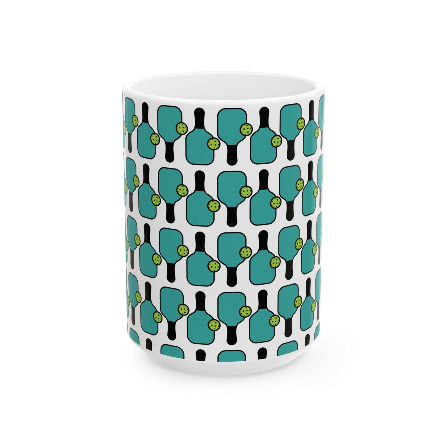 Pickleball Playful Mug - Paddle and Ball White