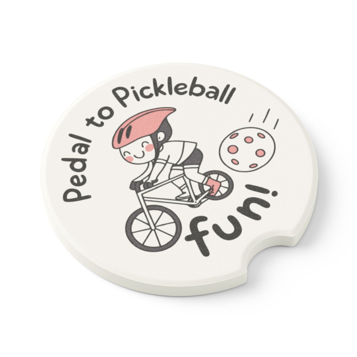 Pickleball Cute Car Coaster - Pedal to Pickleball