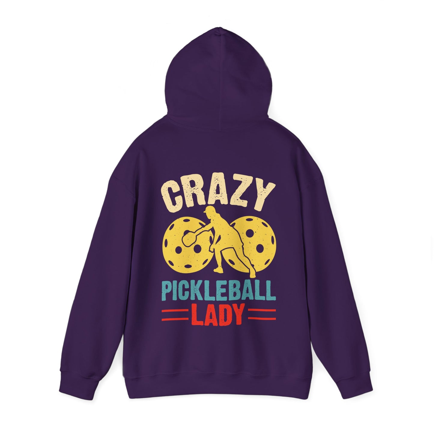 Women's Eye-Catching Pickleball Hoodie - Crazy Pickleball Lady
