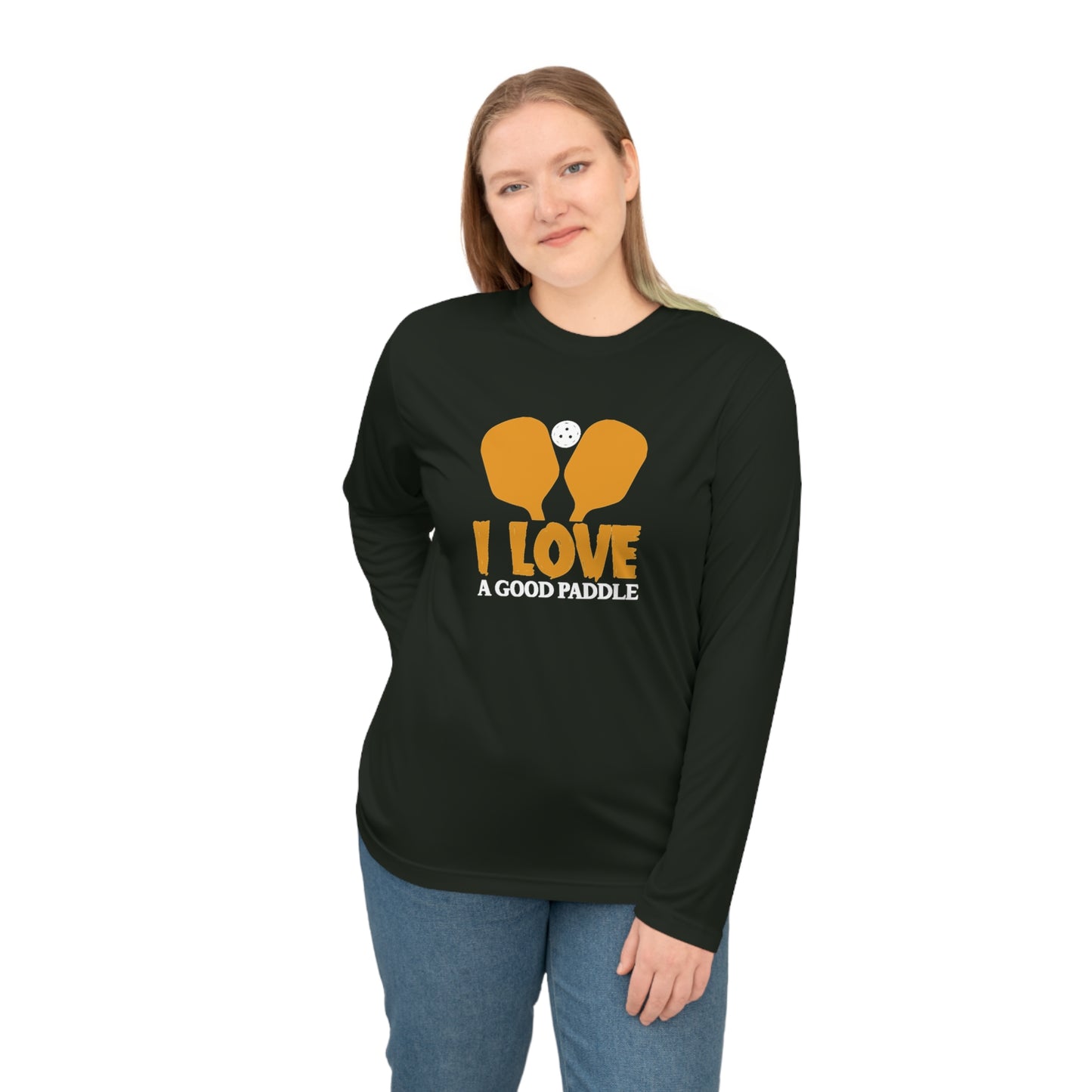 Women's Durable Pickleball Long Sleeves top - I Love a Good Paddle