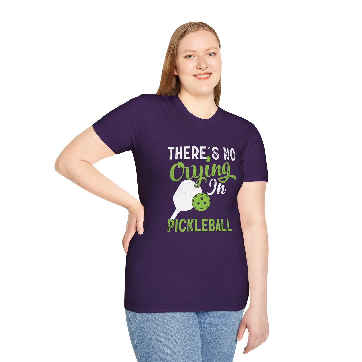 Women's Playful Pickleball T-shirt - There's No Crying in Pickleball