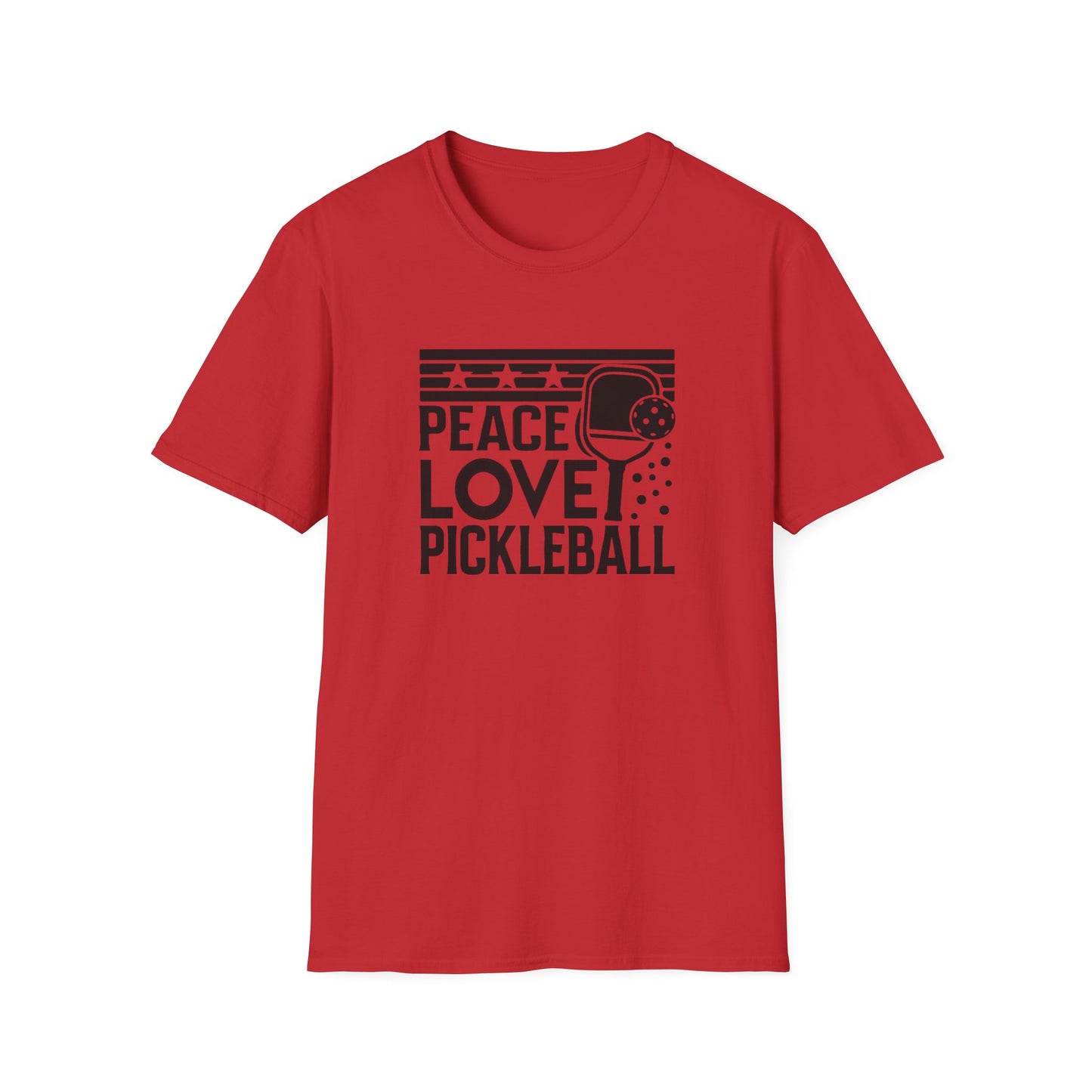 Women's Durable Pickleball T-shirt - Peace love pickleball