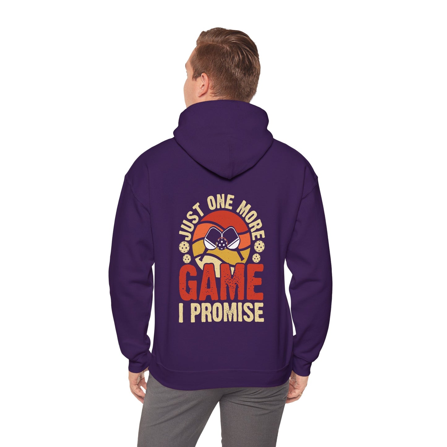 Men's Funny Pickleball Hoodie - Just One More Game I Promise