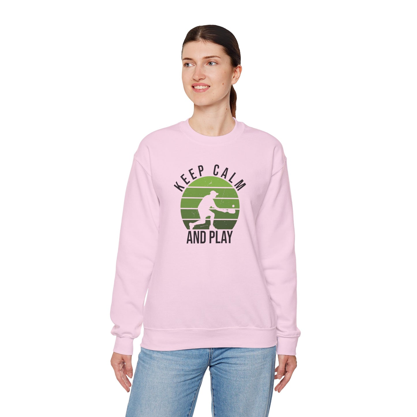 Women's Comfy Pickleball Sweatshirt - Keep Calm and Play