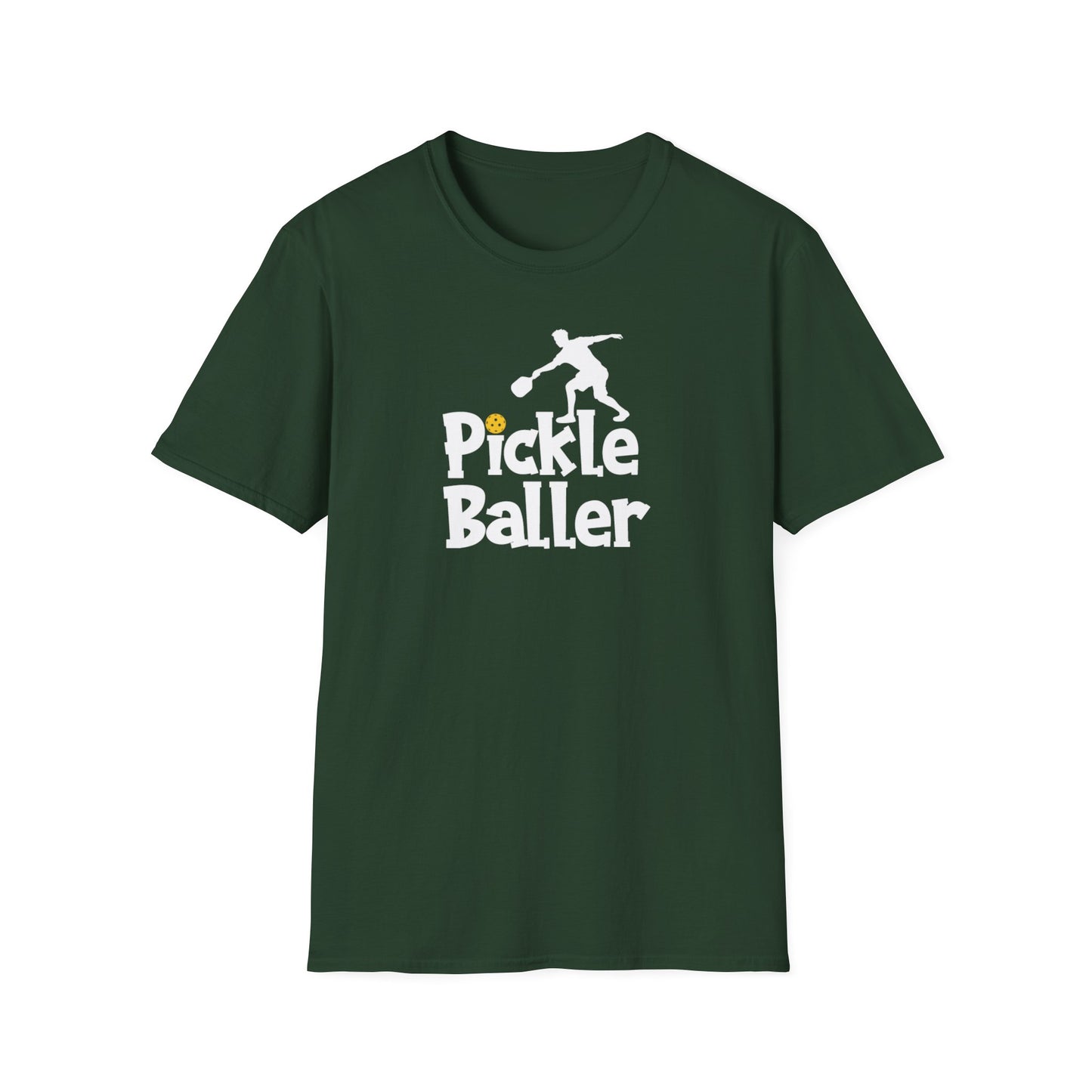 Men's Durable Pickleball T-shirt - Pickle Baller Green