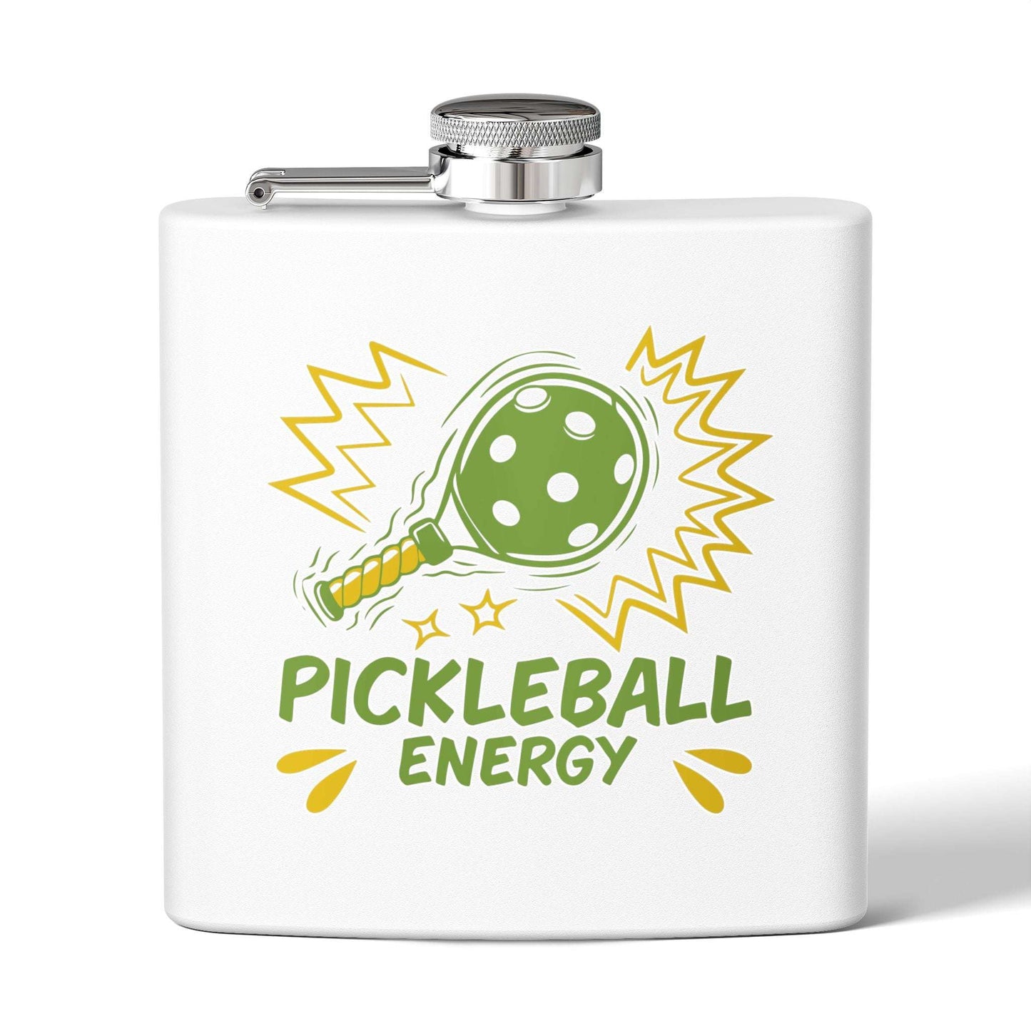 Pickleball Energetic Flask - Pickleball Energy White
