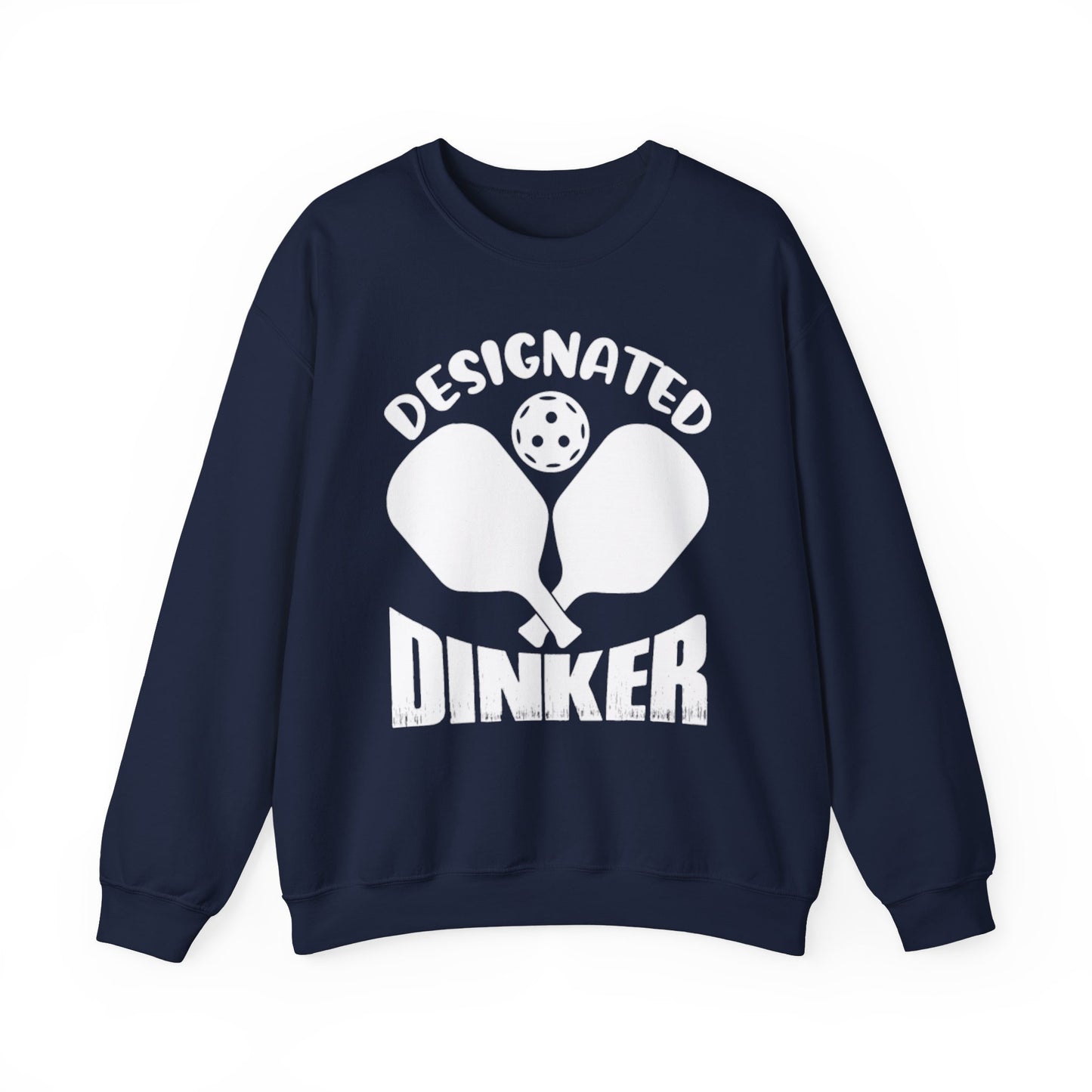 Men's Unique Pickleball Sweatshirt - Designated Dinker Navy