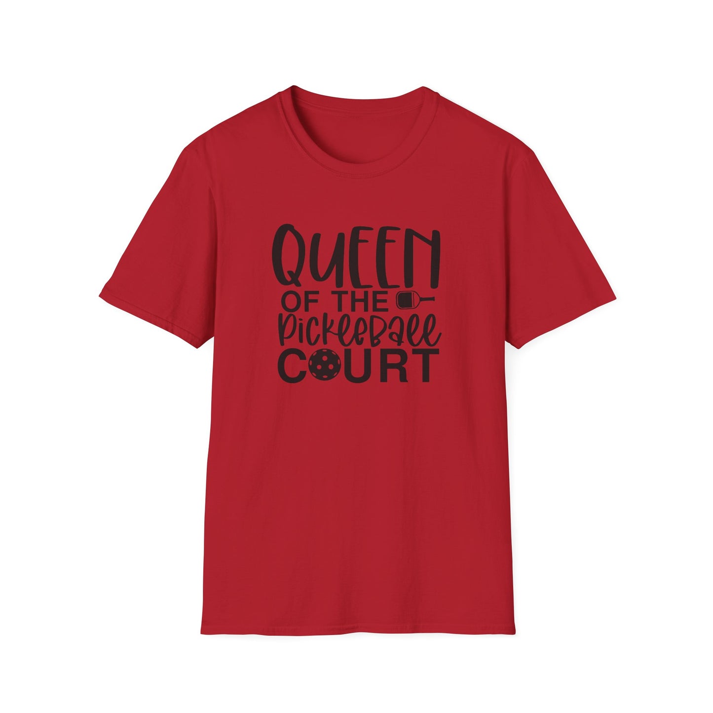 Women's Lightweight Pickleball T-shirt - Queen of the Pickleball Court Red