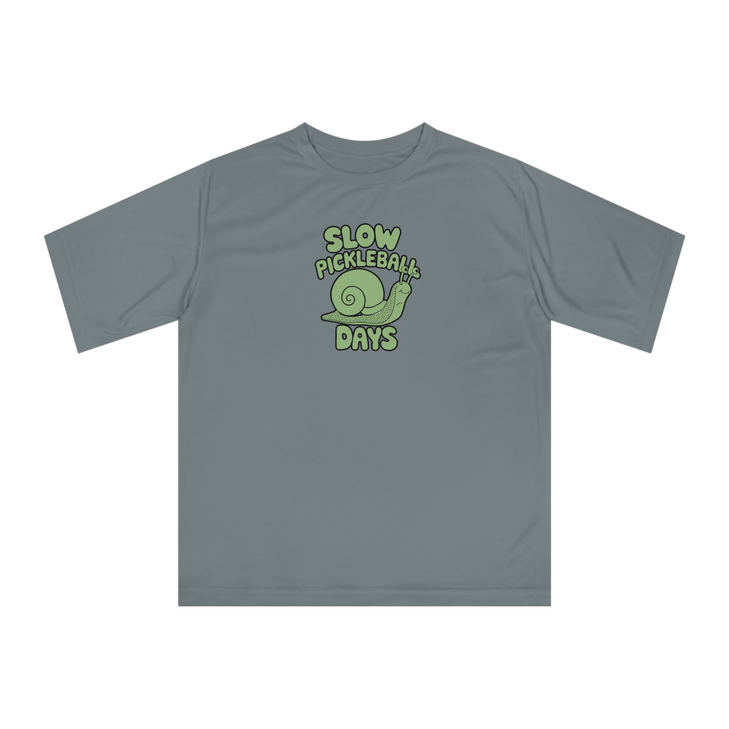 Men's Lightweight Pickleball T-shirt - Slow Pickleball Days Gray