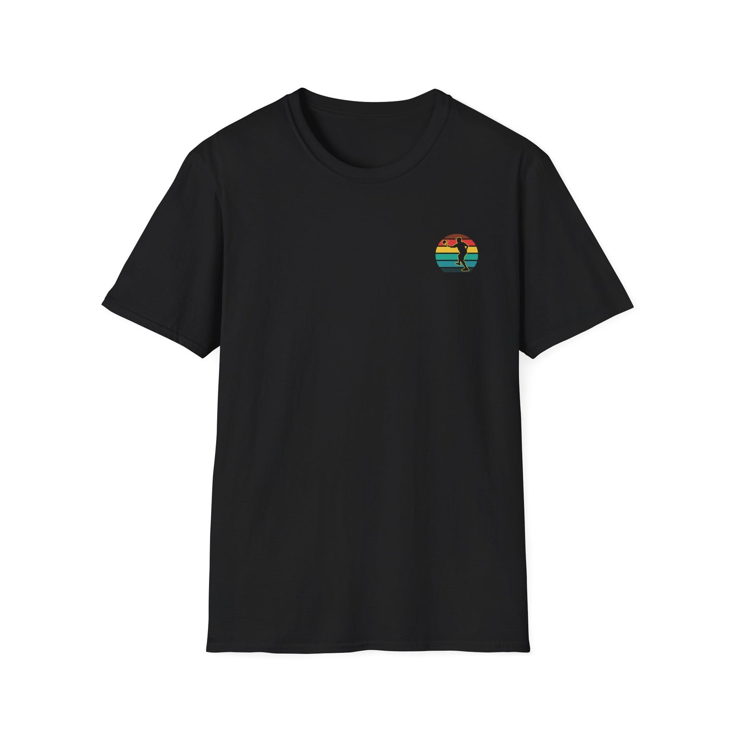 Men's Unique Pickleball T-shirt - Happy People Play Pickleball Black
