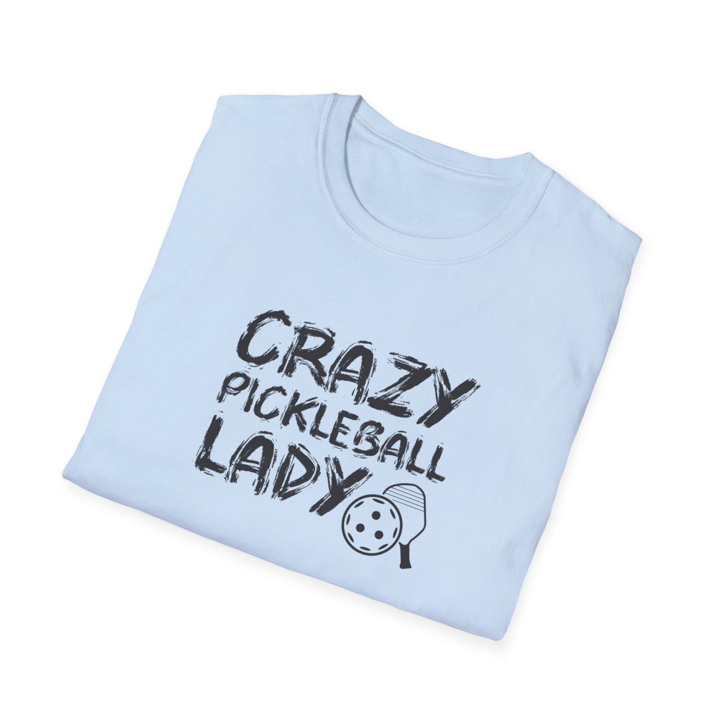Women's Funny Pickleball T-shirt - Crazy Pickleball Lady