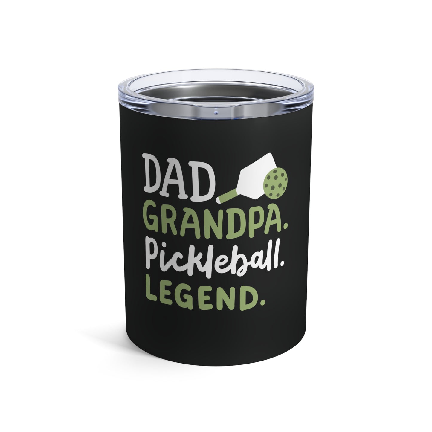 Pickleball Handy Tumbler - Dad Grandpa Pickleball Legend Black