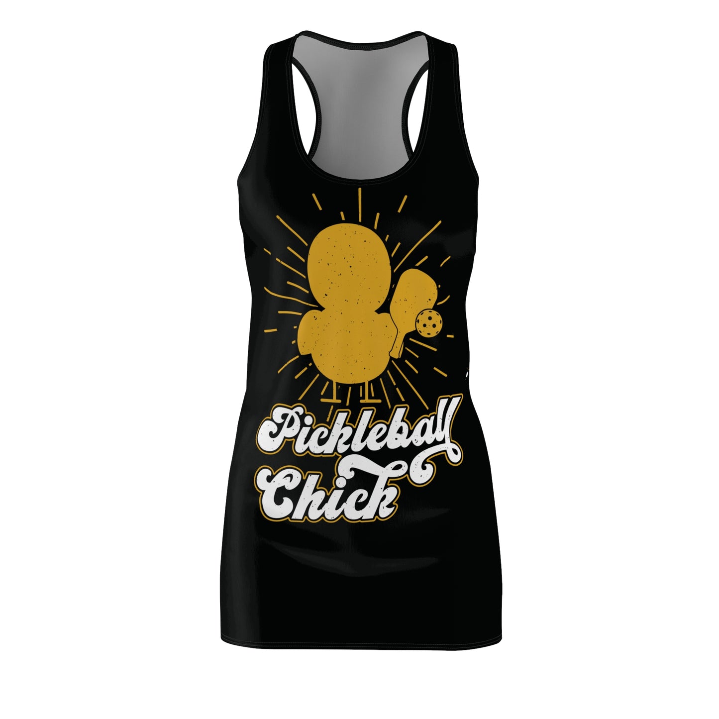 Women's Funny Pickleball Dress - Pickleball Chick Black