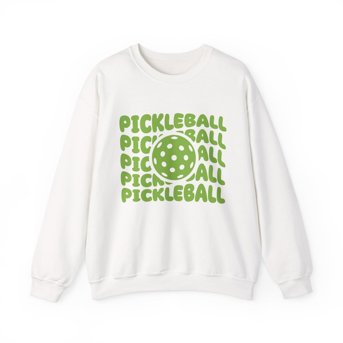 Men's Fun Pickleball Sweatshirt - Pickleball Pop White