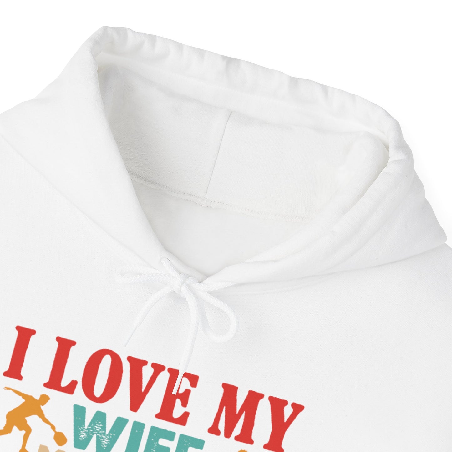 Men's Funny Pickleball Hoodie - I Love My Wife More Than Pickleball