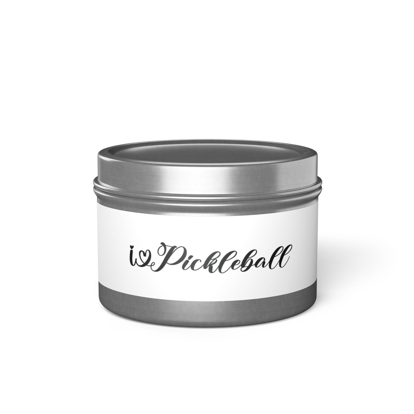Pickleball Stylish Tin Can Candle - I Heart Pickleball