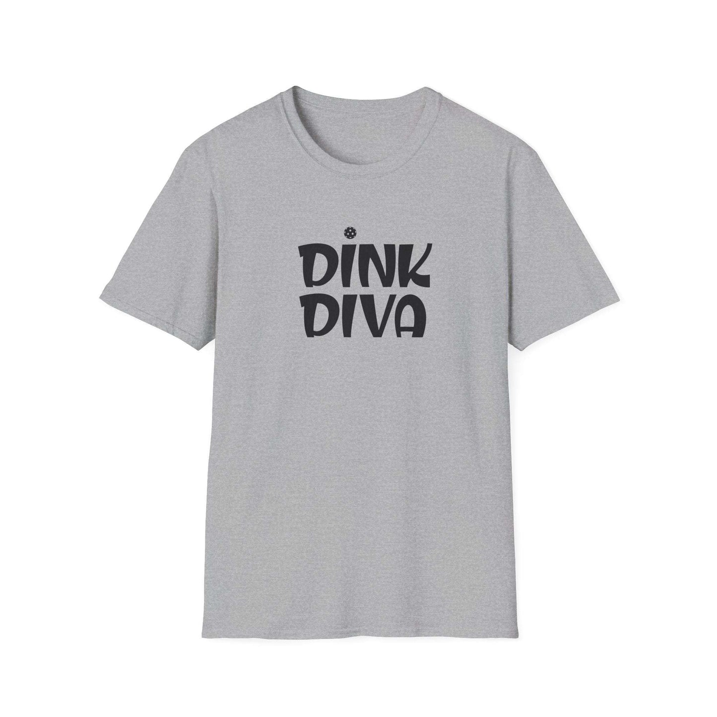 Women's Funny Pickleball T-shirt - Dink Diva Gray
