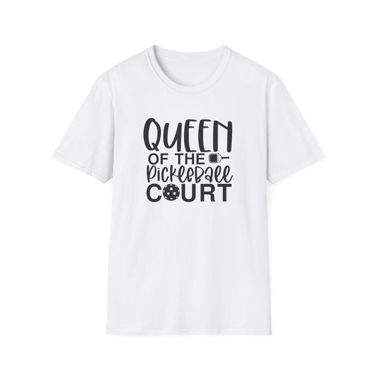 Women's Lightweight Pickleball T-shirt - Queen of the Pickleball Court White