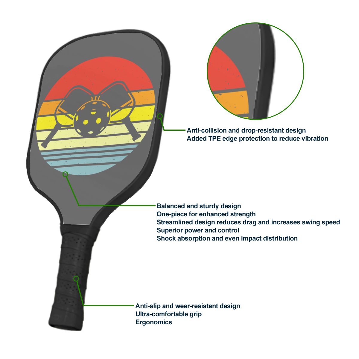 Pickleball Paddle - Paddles Rainbow