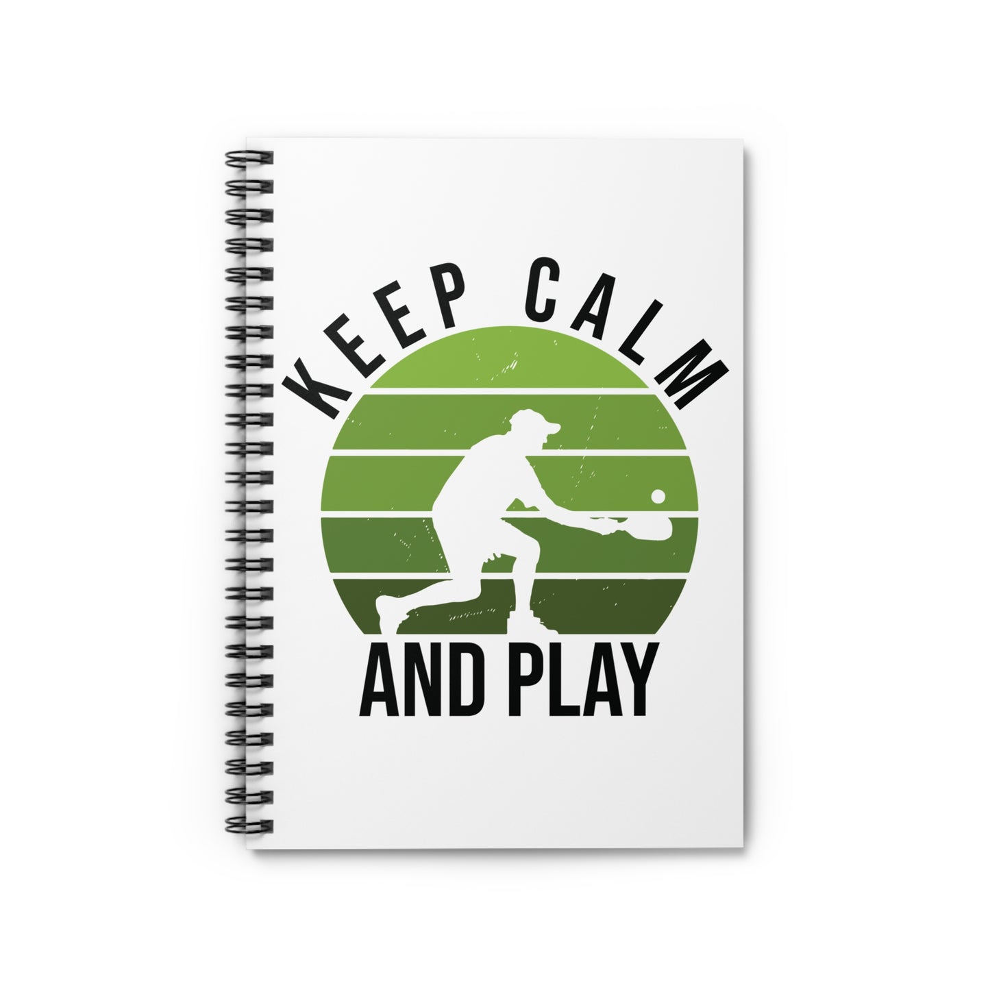Pickleball Funny Notebook - Keep Calm and Play White