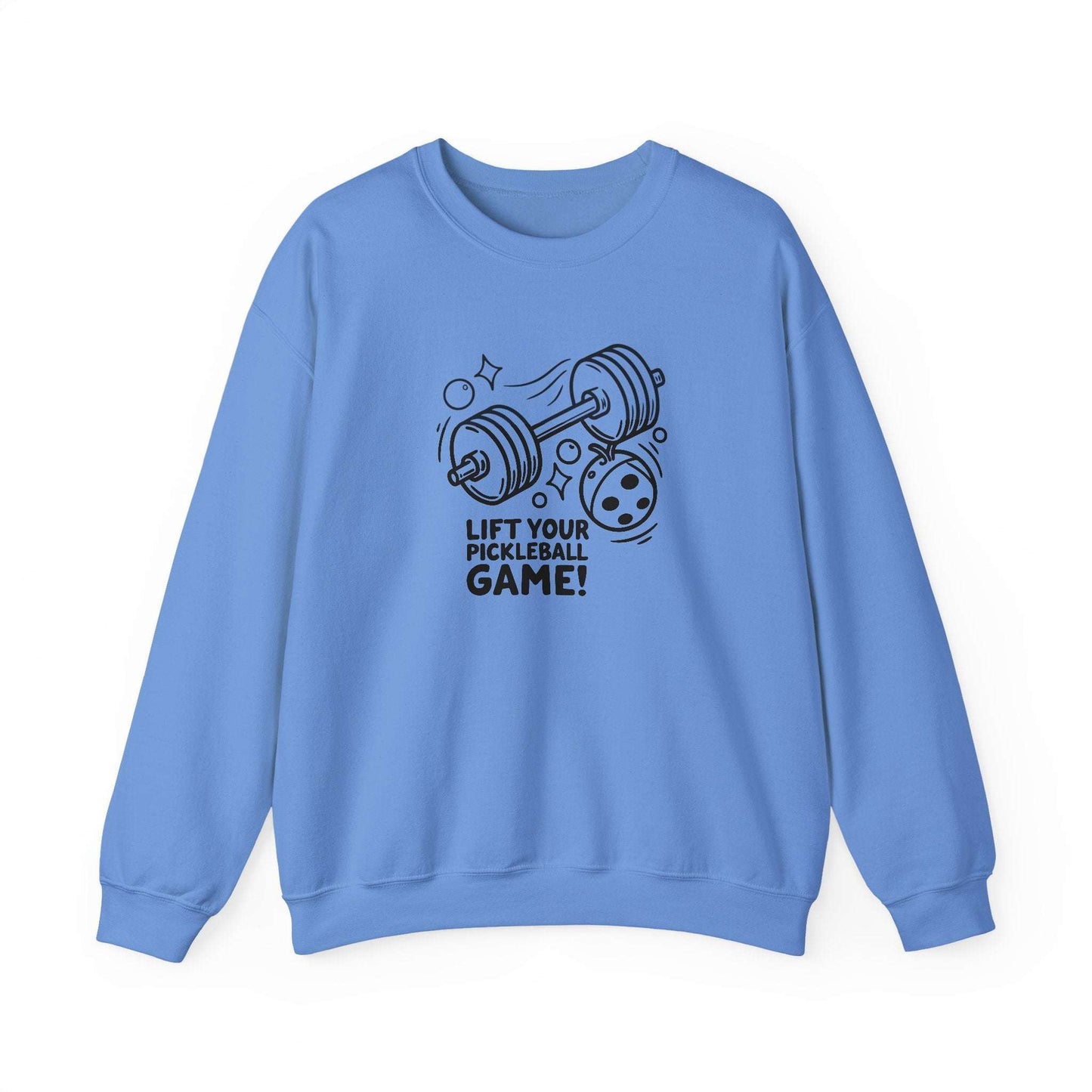 Men's Energetic Pickleball Sweatshirt - Lift Your Pickleball Game Blue