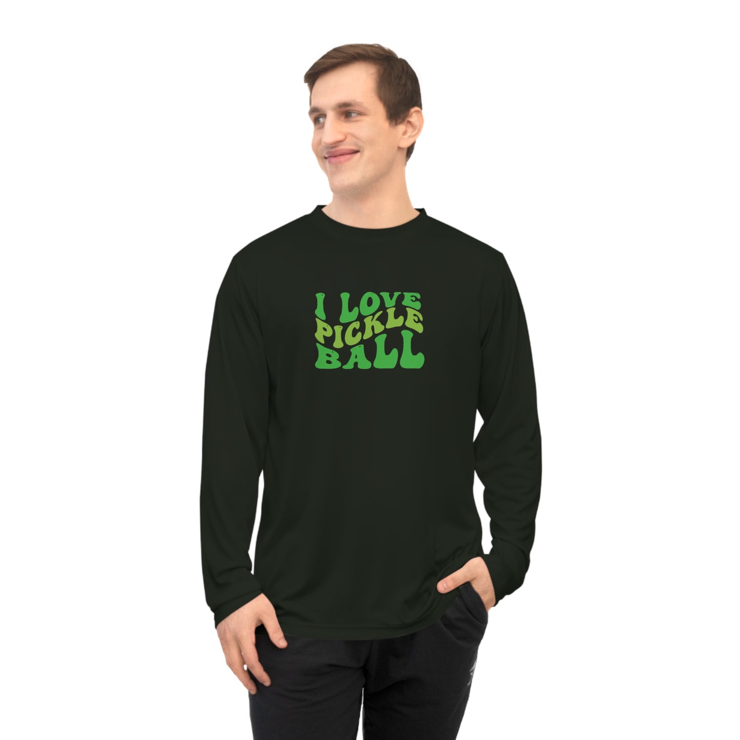 Men's Lightweight Pickleball Long Sleeves top - I Love Pickleball