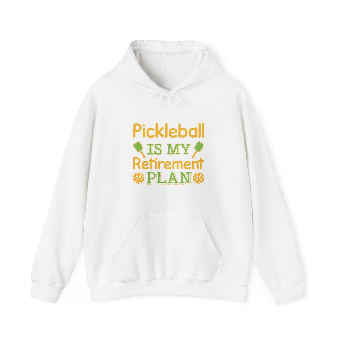 Men's Durable Pickleball Hoodie - Pickleball Is My Retirement Plan White