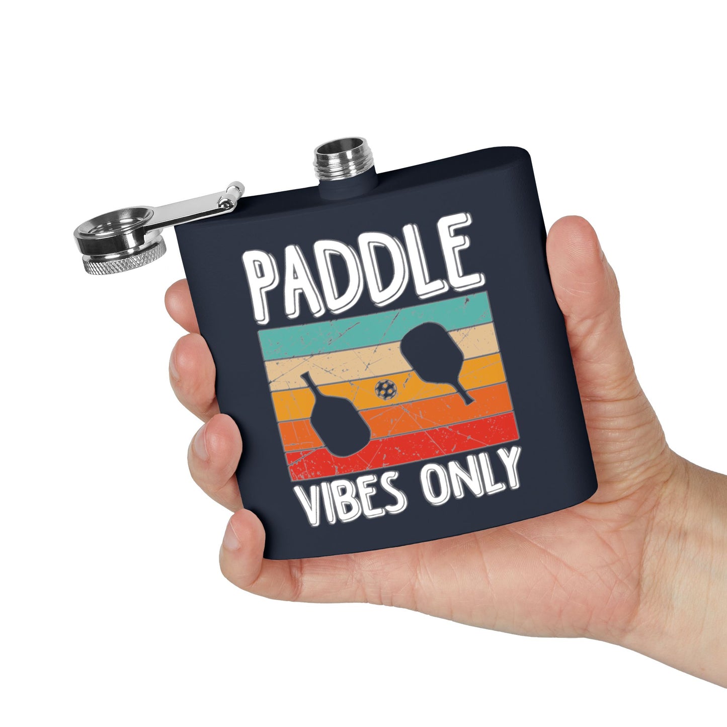 Pickleball Colorful Flask - Paddle Vibes Only