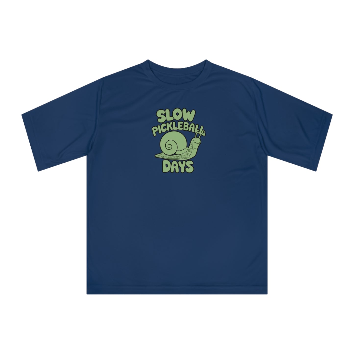 Women's Lightweight Pickleball T-shirt - Slow Pickleball Days Navy