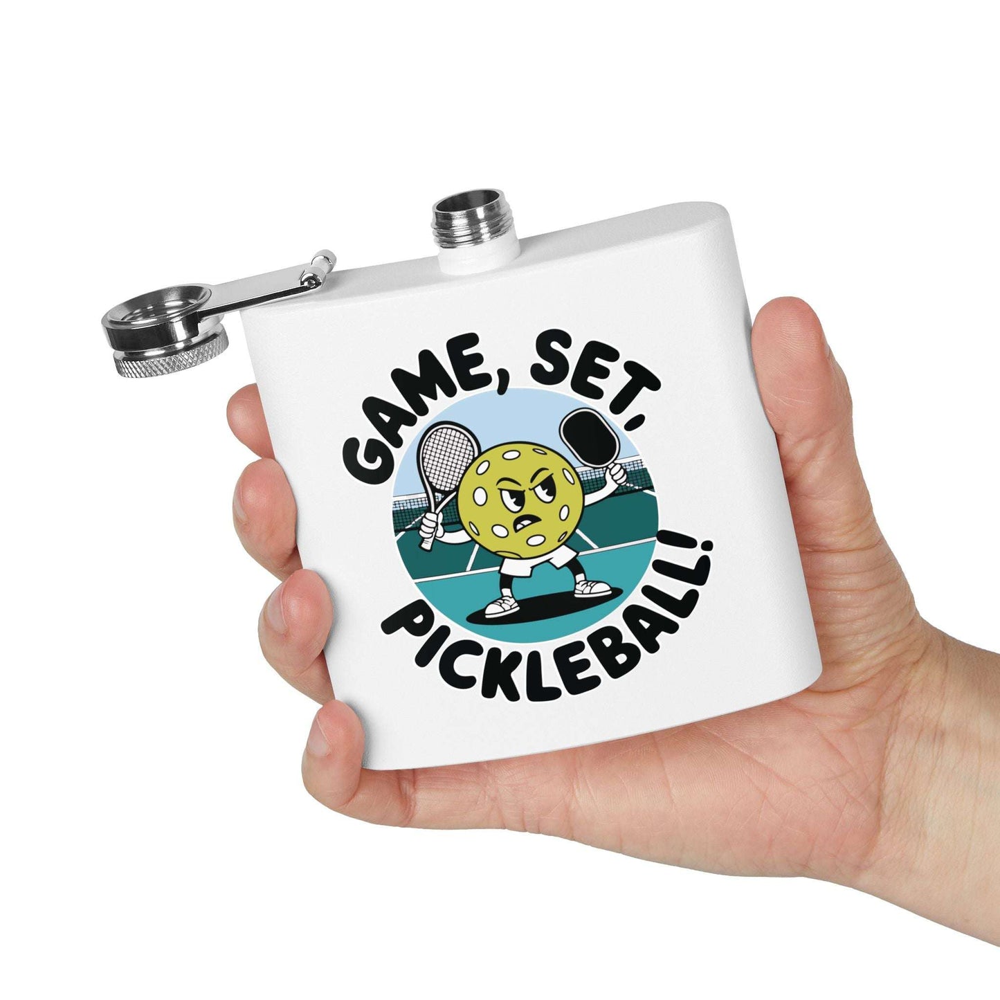 Pickleball Durable Flask - Game, Set, Pickleball