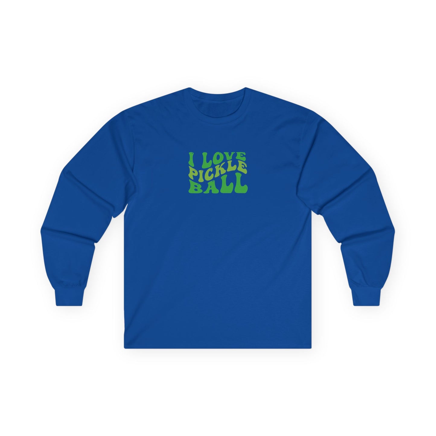 Women's Cute Pickleball Long Sleeves top - I Love Pickleball Royal