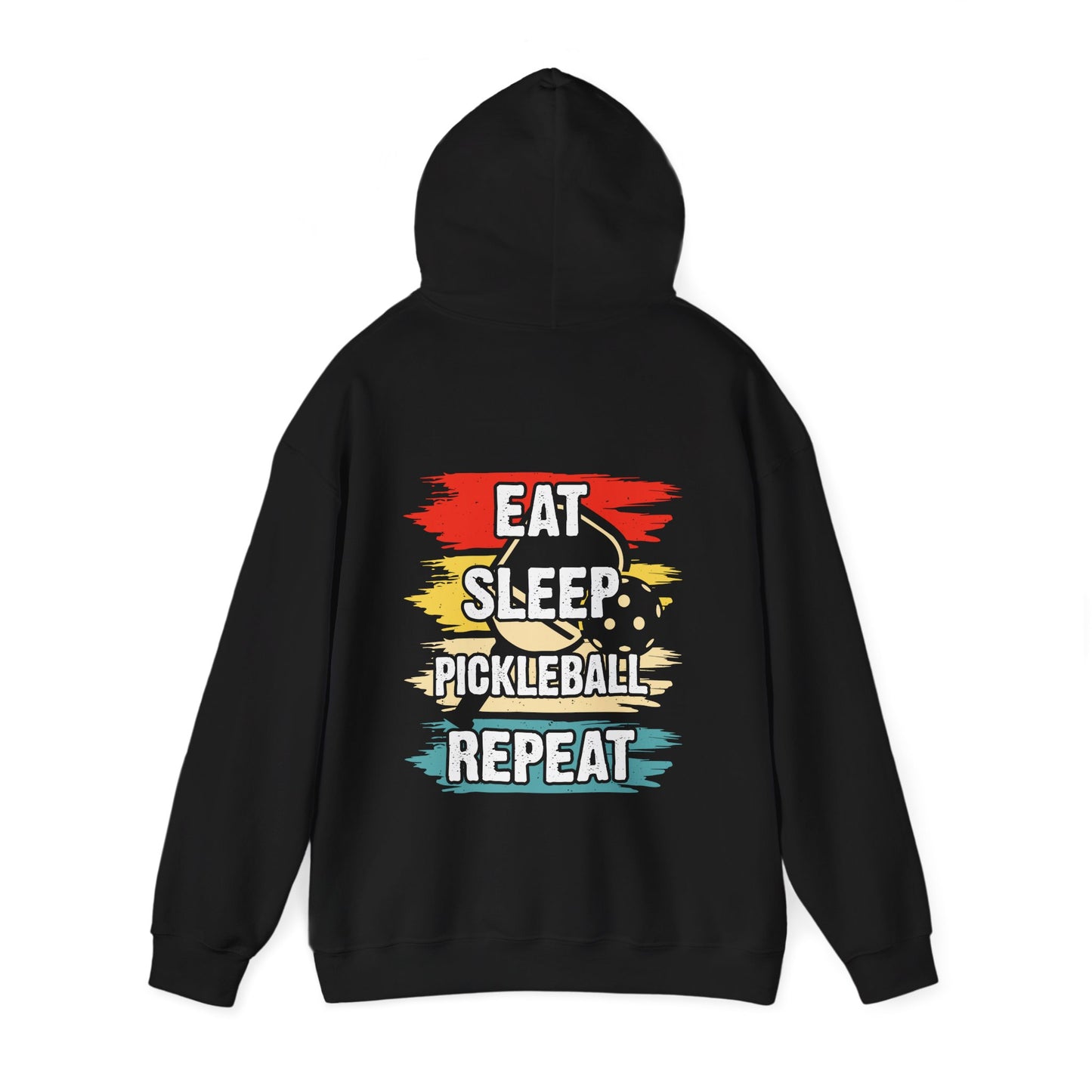 Men's Pickleball Hoodie - Eat Sleep Pickleball Repeat Retro