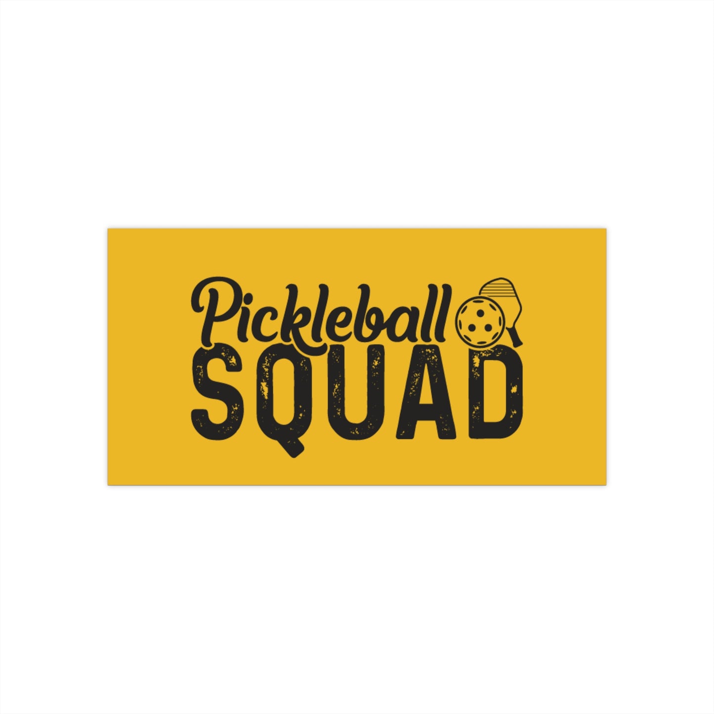 Pickleball Energetic Bumper Sticker - Pickleball Squad 7.5" × 3.75"