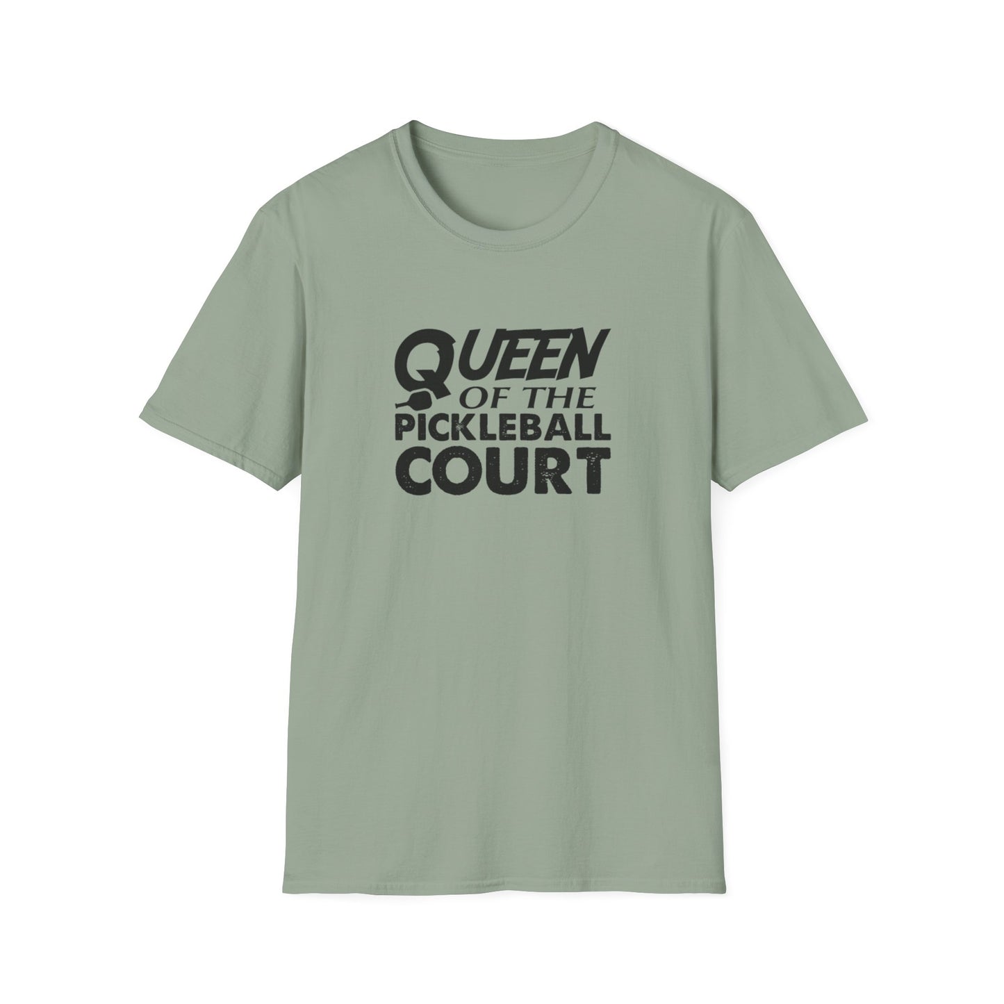 Women's Charming Pickleball T-shirt - Queen of the Pickleball Court Green