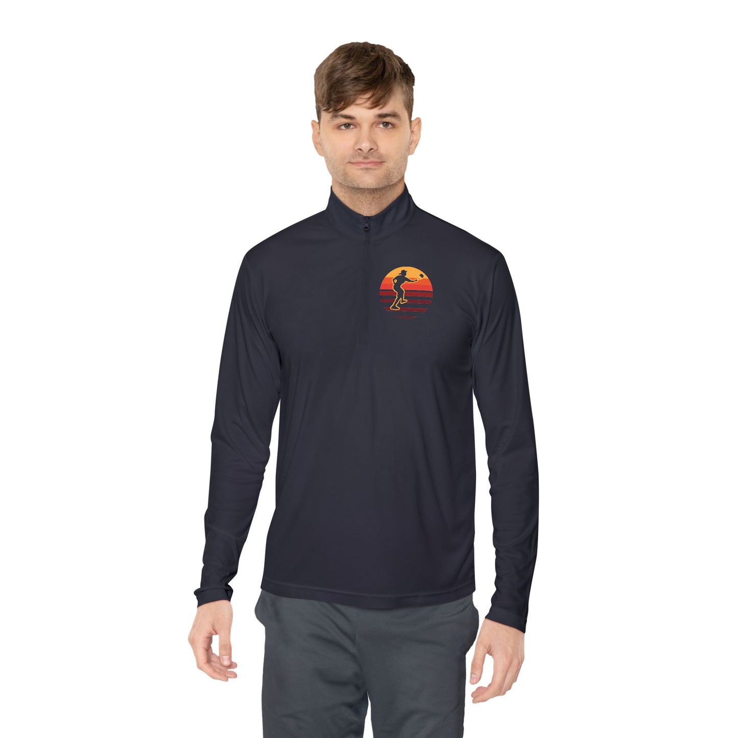 Men's Stylish Pickleball Pullover - Pickleball Sunset