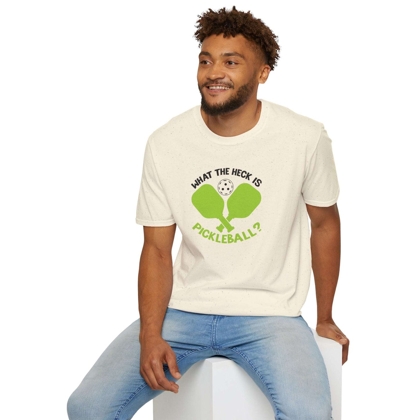 Men's Funny Pickleball T-shirt - What the Heck Is Pickleball?
